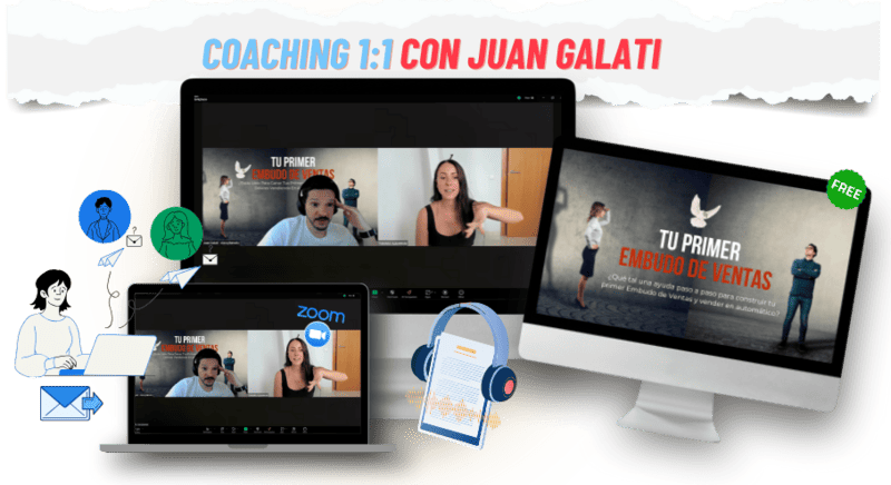 Mentoría, coaching, asesoría personalizada con Juan Galati de classyfunnels