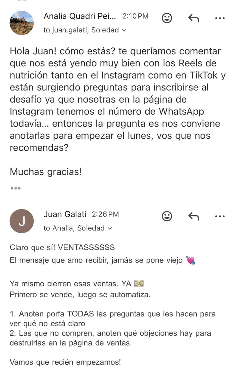 Testimonial Challenge de 30 d&iacute;as para vender en autom&aacute;tico