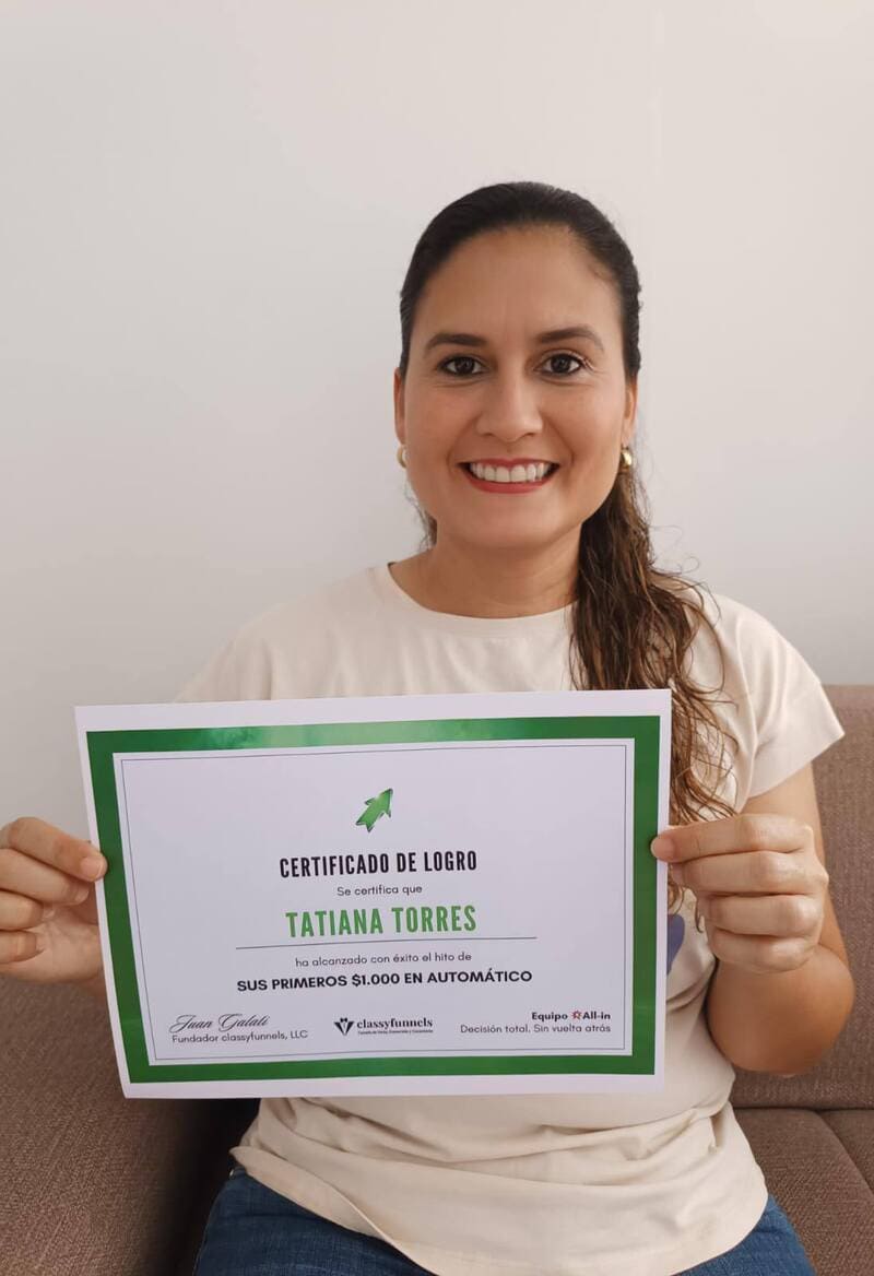 Tatiana Torres - Primeros $1000 en Autom&aacute;tico