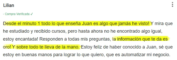 Testimonial Challenge de 30 d&iacute;as para vender en autom&aacute;tico
