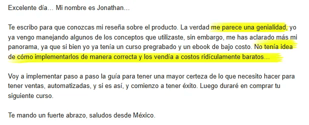 Testimonial Challenge de 30 d&iacute;as para vender en autom&aacute;tico