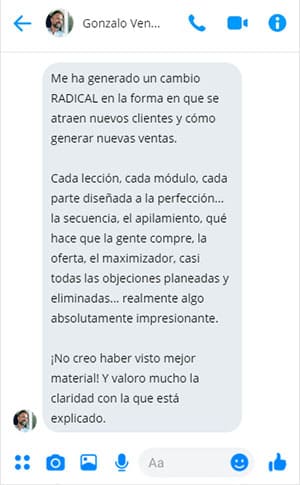 classyfunnels-testimonial-Gonzalo classyfunnels - Testimonial de Gonzalo del Plan de Ejecución Rápida - Crea una Oferta Irresistible