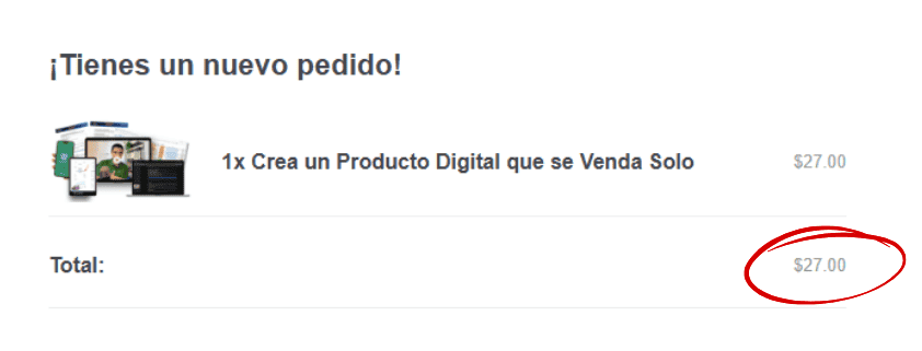 Venta de producto digital